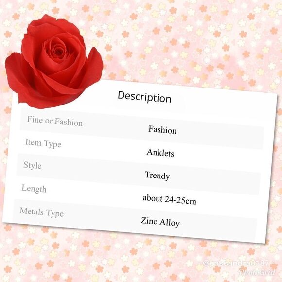 Gold Dainty & Charming DragonFly Anklet (H2) - Picture 4 of 4